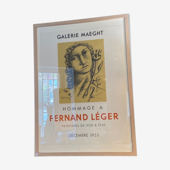 Affiche ancienne lithographie Fernand Léger Galerie Maeght