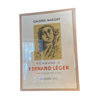 Old lithograph poster Fernand Léger Galerie Maeght