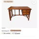 Desk and office chair in bamboo and black lacquered rattan, 60s, 70s