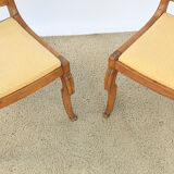 Pair of back chairs with braces