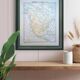 North America. Geographical map printed in 1900.