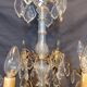 Crystal grapefruit chandelier, glass barrel