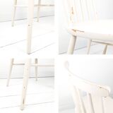 Vintage chaise de soutien off white Mid Century Retro Skandi Scandinavian Kitchen Chair Salle à mang