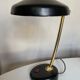 1960 black sheet metal and brass orientable lamp