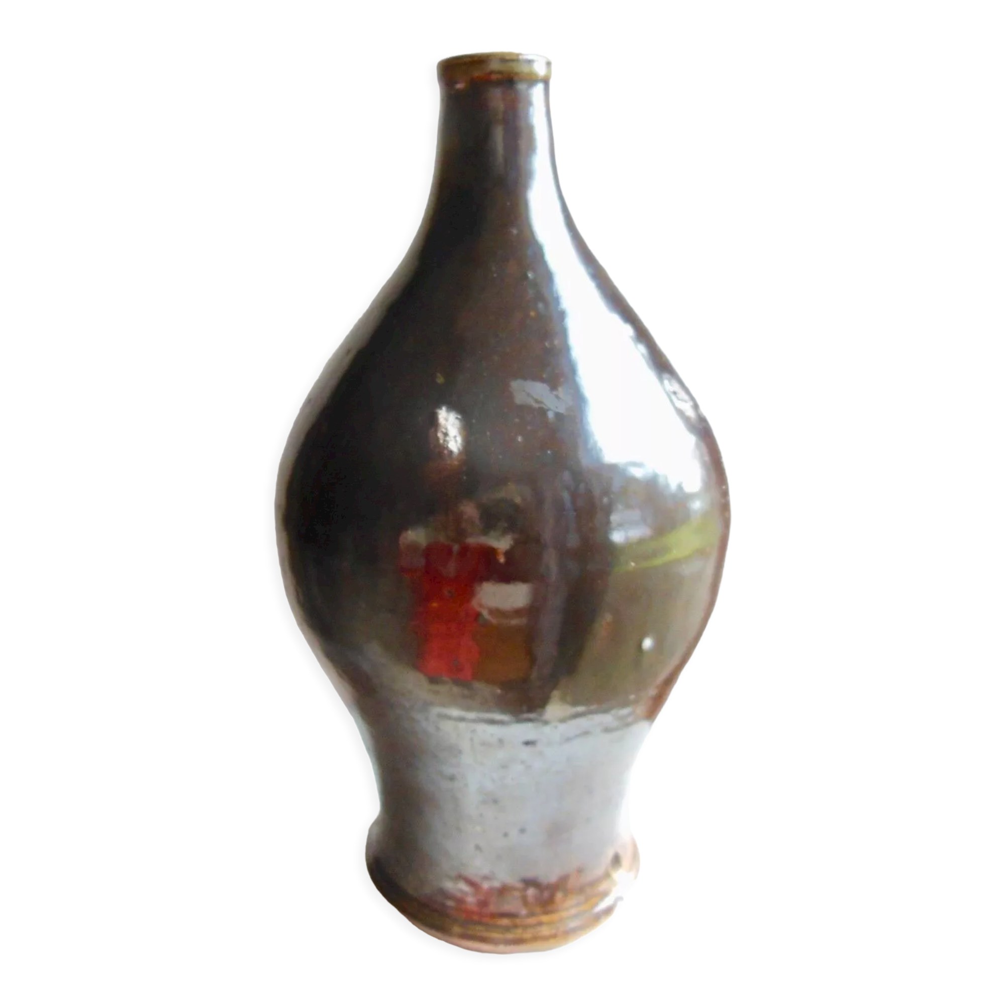 Lamp foot in vintage stoneware 50-60s, signature to be identified