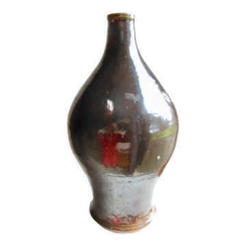 Pied de lampe en grès vintage années 50-60, signature à identifier