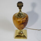 Lamp made of brass and peccari leather
