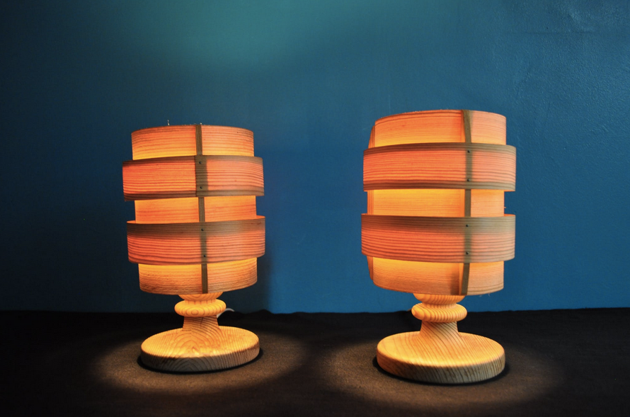 Pair of table lamps "Elysett B148" of Hans-Agne Jakobsson, Sweden 1960