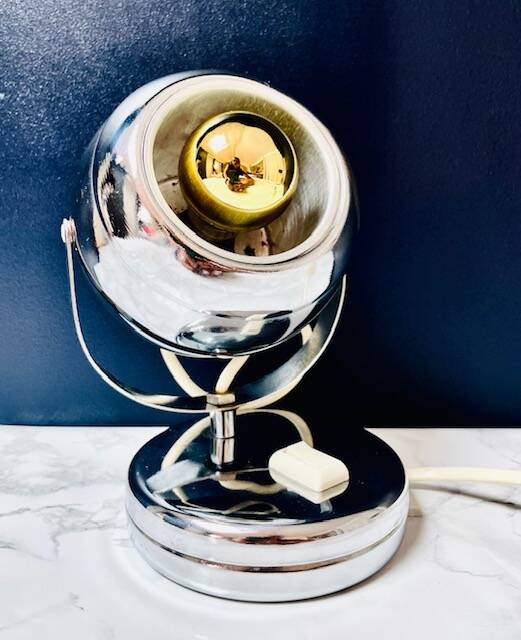 Space Age Chrome Eyeball Lamp 50s - 60s
