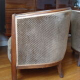 Paire de fauteuils tonneau