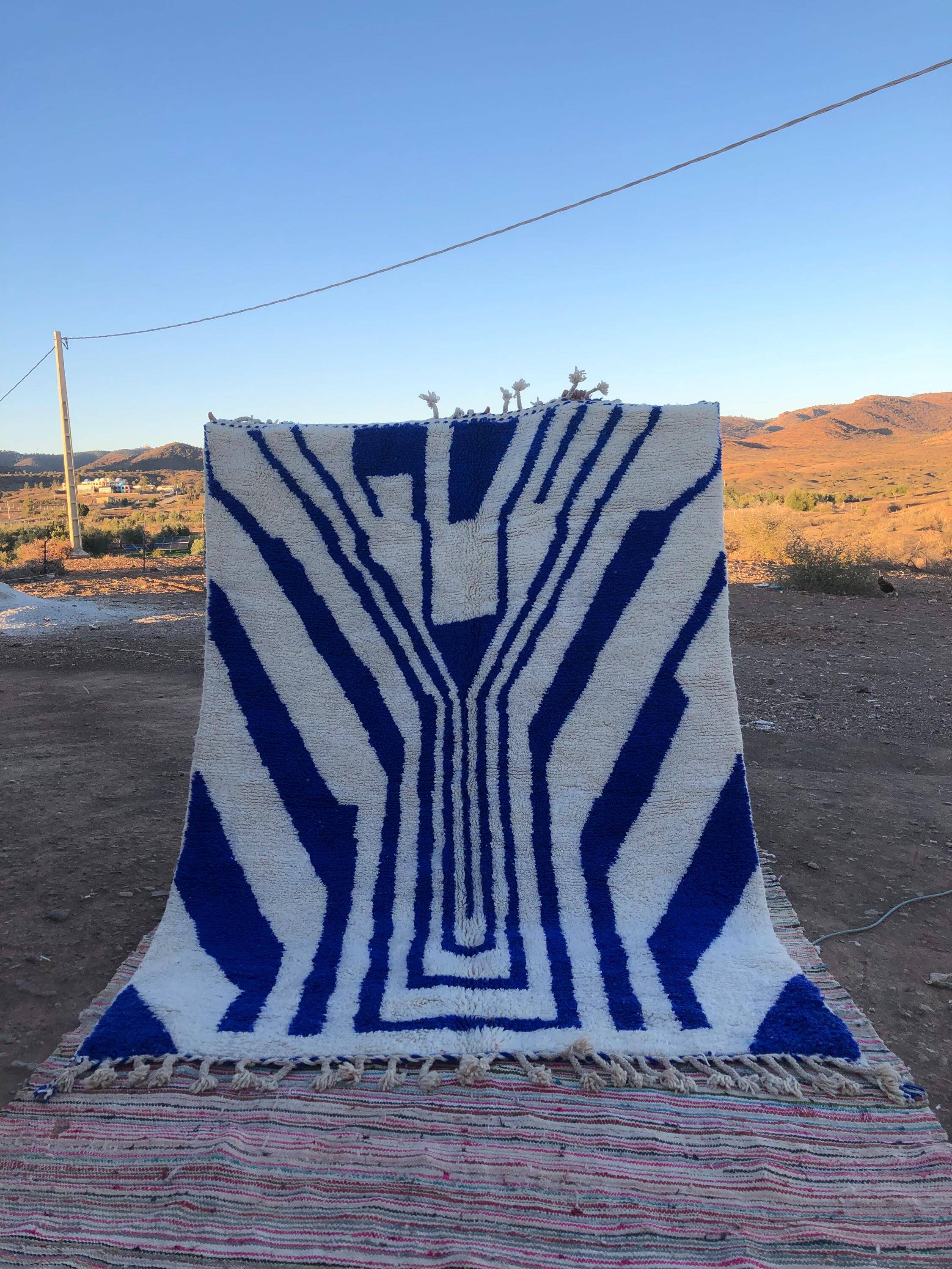 Large handmade Berber rug 3 x 2 m