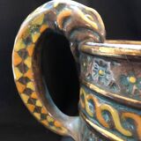 Roy Gralon pitcher by René Quillivic (1879-1969) Henriot Quimper earthenware work from the 60s
