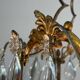 Louis XV style lantern in bronze with drop-shaped pendants, around 1900.