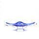 Large Coupe Hospodka Crystal Bohemia Sommerso Cobalt Blue Trim