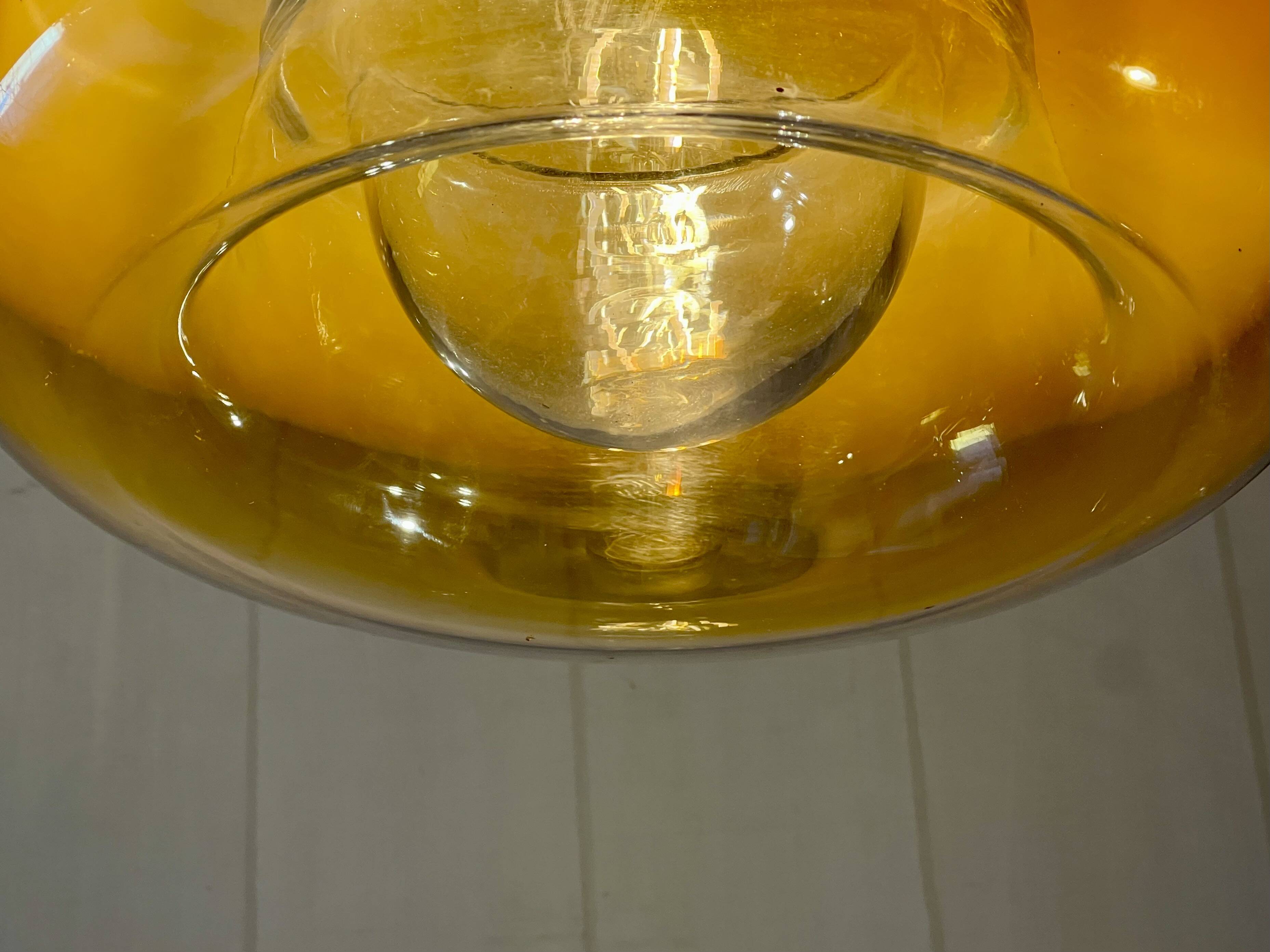 Large Murano Mazzega pendant light from the 70s