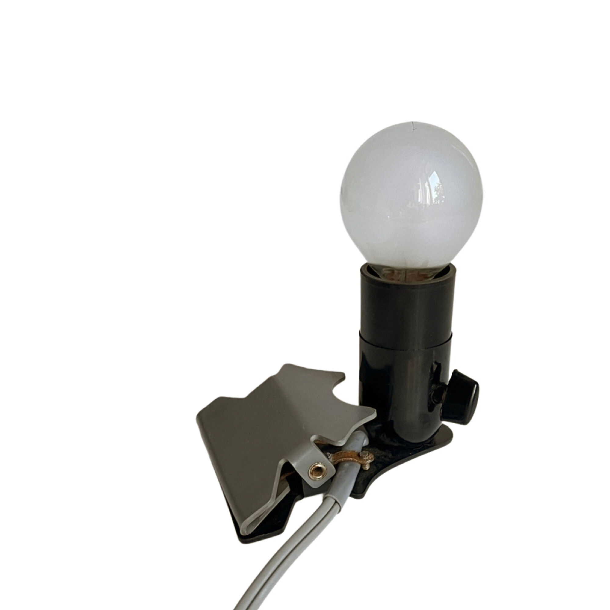 Clip-on small bedside lamp, Buchleseleuchte Germany 1950s