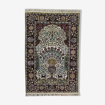 Oriental rug in colorful silk from the 20th century 190 x 122 cm