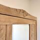 Art Deco oak wood bonnetière wardrobe, renovated.