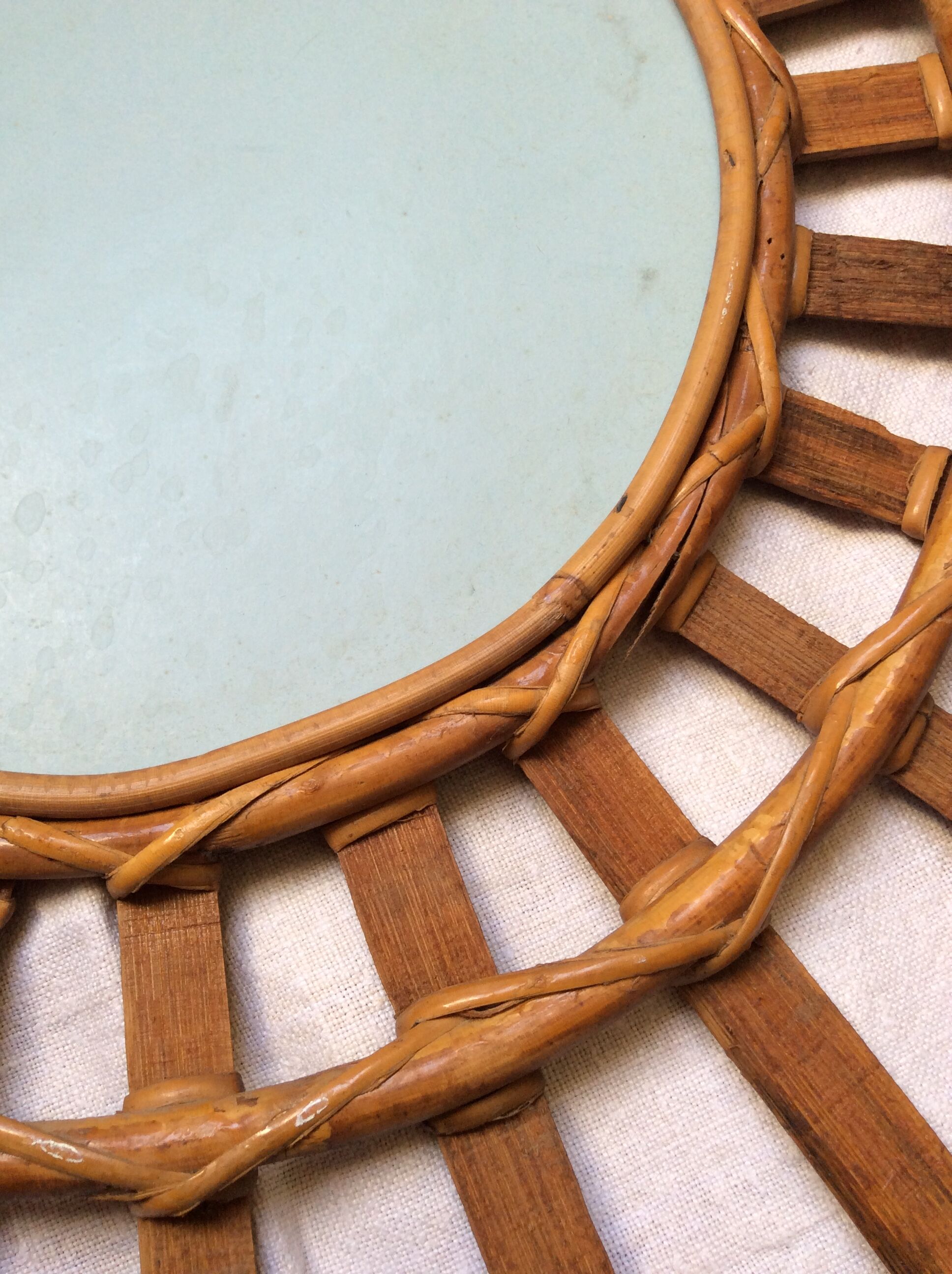Mirror rattan sun 58 cm years 60