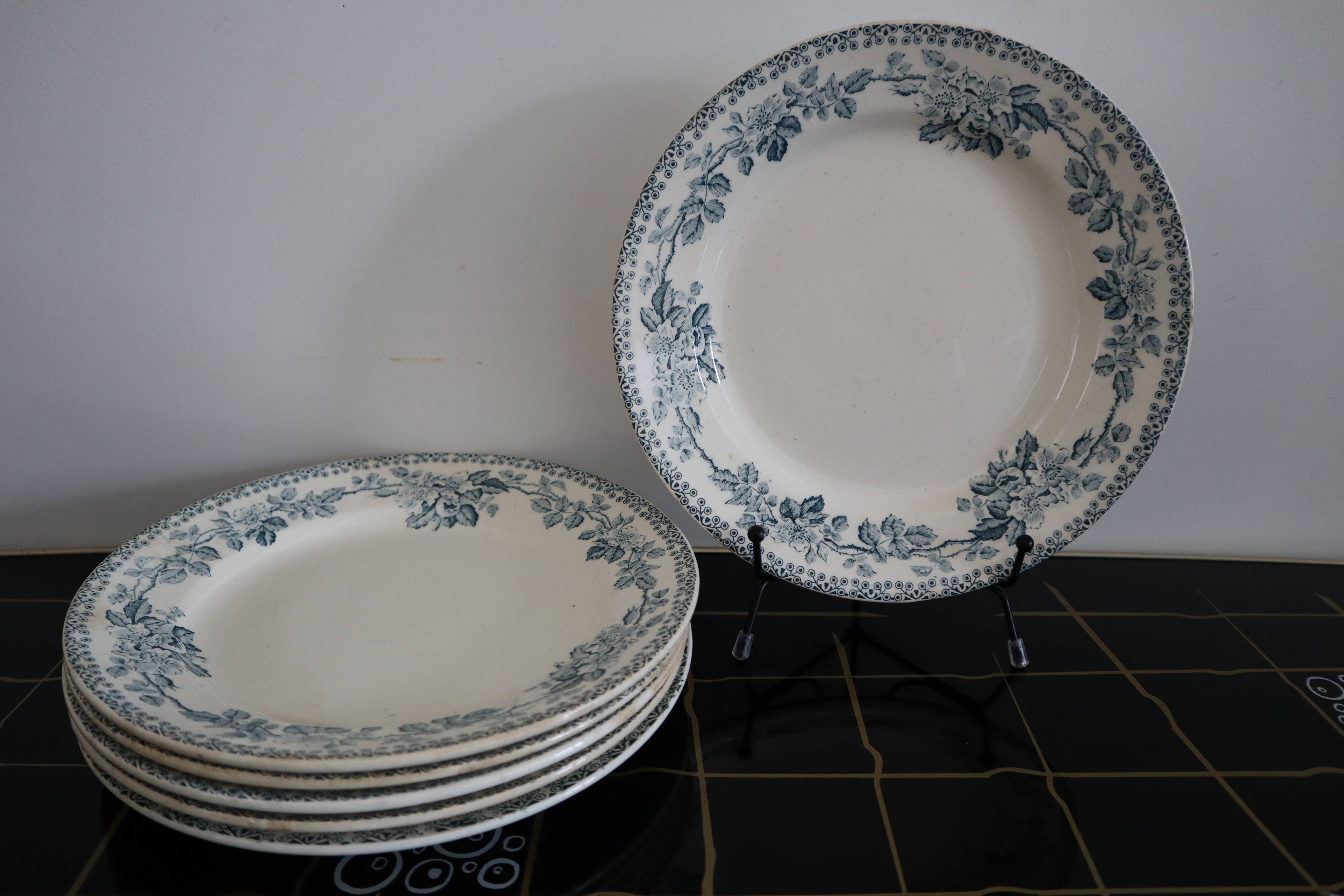 6 flat plates Terre de Fer model Guadeloupe Saint Amand