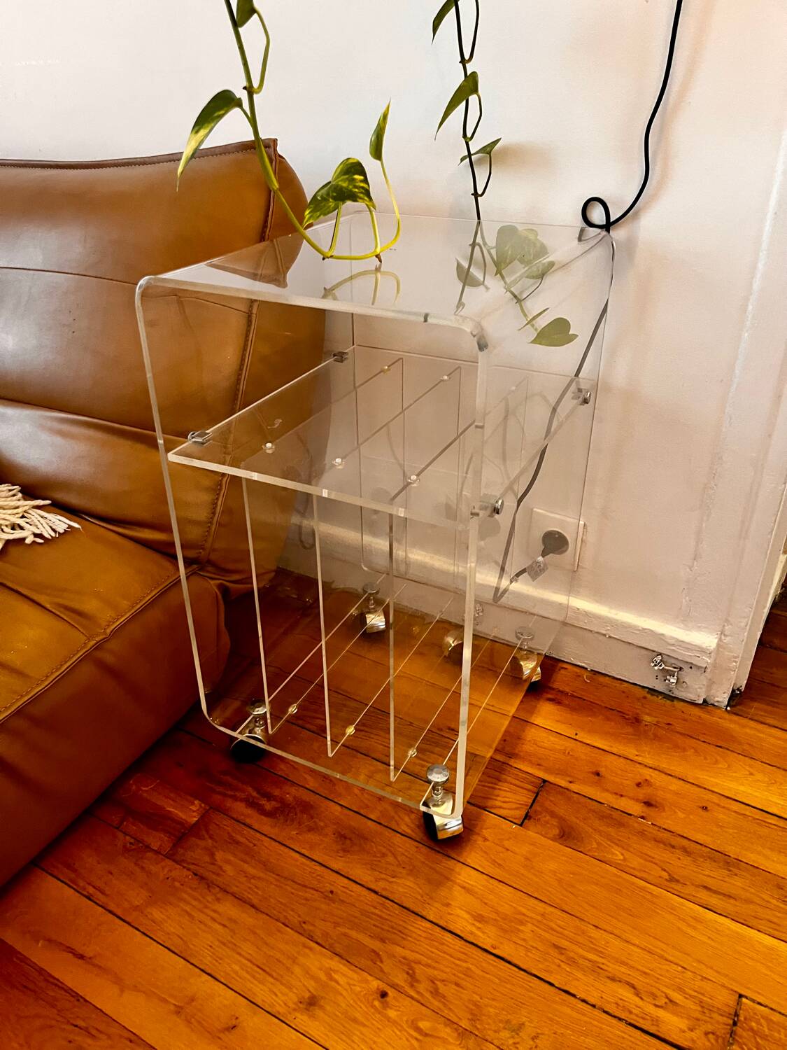 Meuble hi-fi range vinyle vintage David lange