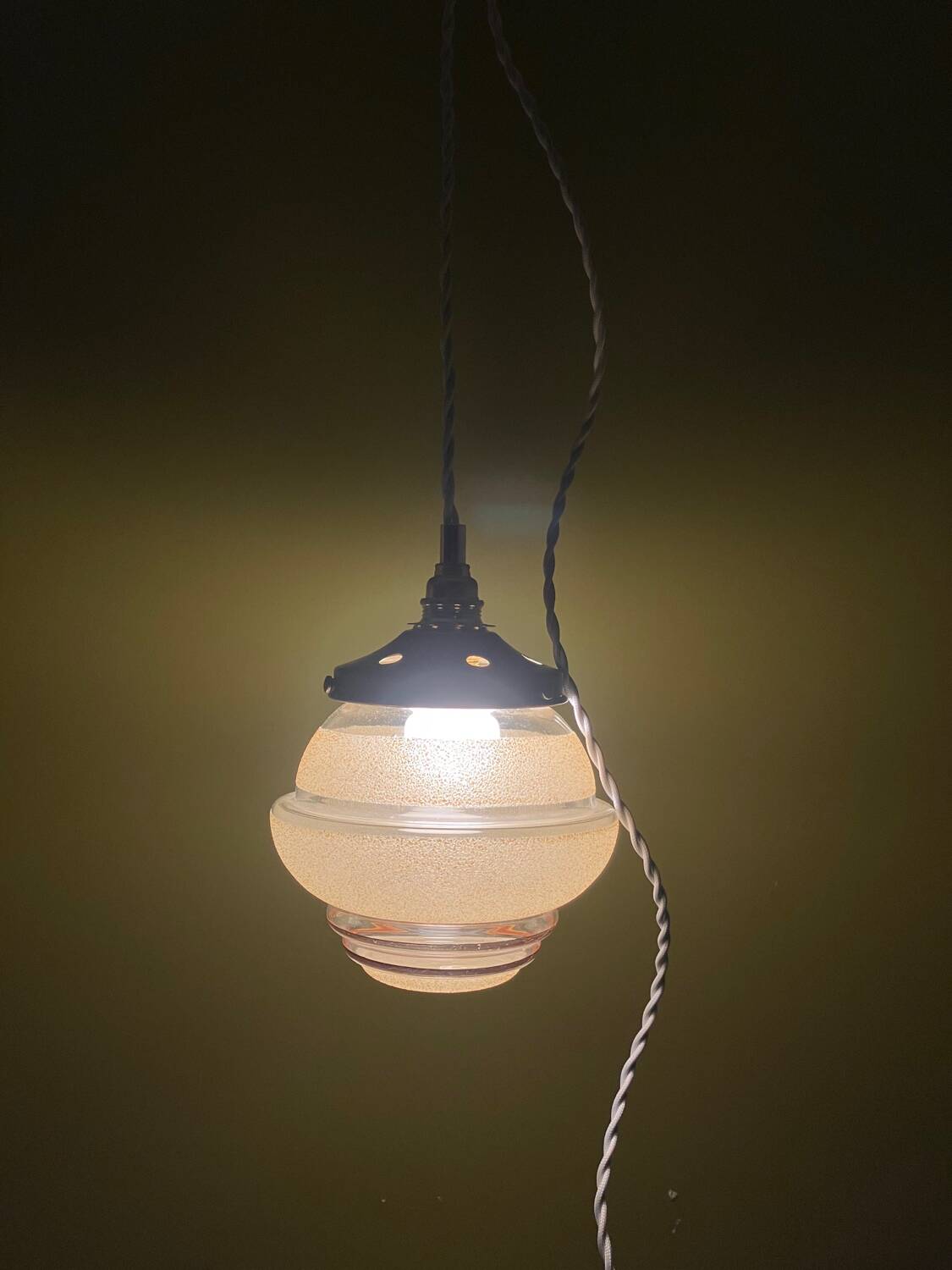 Lampe baladeuse globe art deco vintage