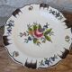 Set of 2 antique hand painted floral pattern plates