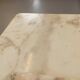 Pair of vintage nesting coffee tables in white marble from the 1970s.