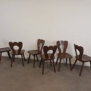 Set of 6 brutalist bistro chairs