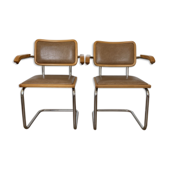 Pair of armchairs B64 by Marcel Breuer