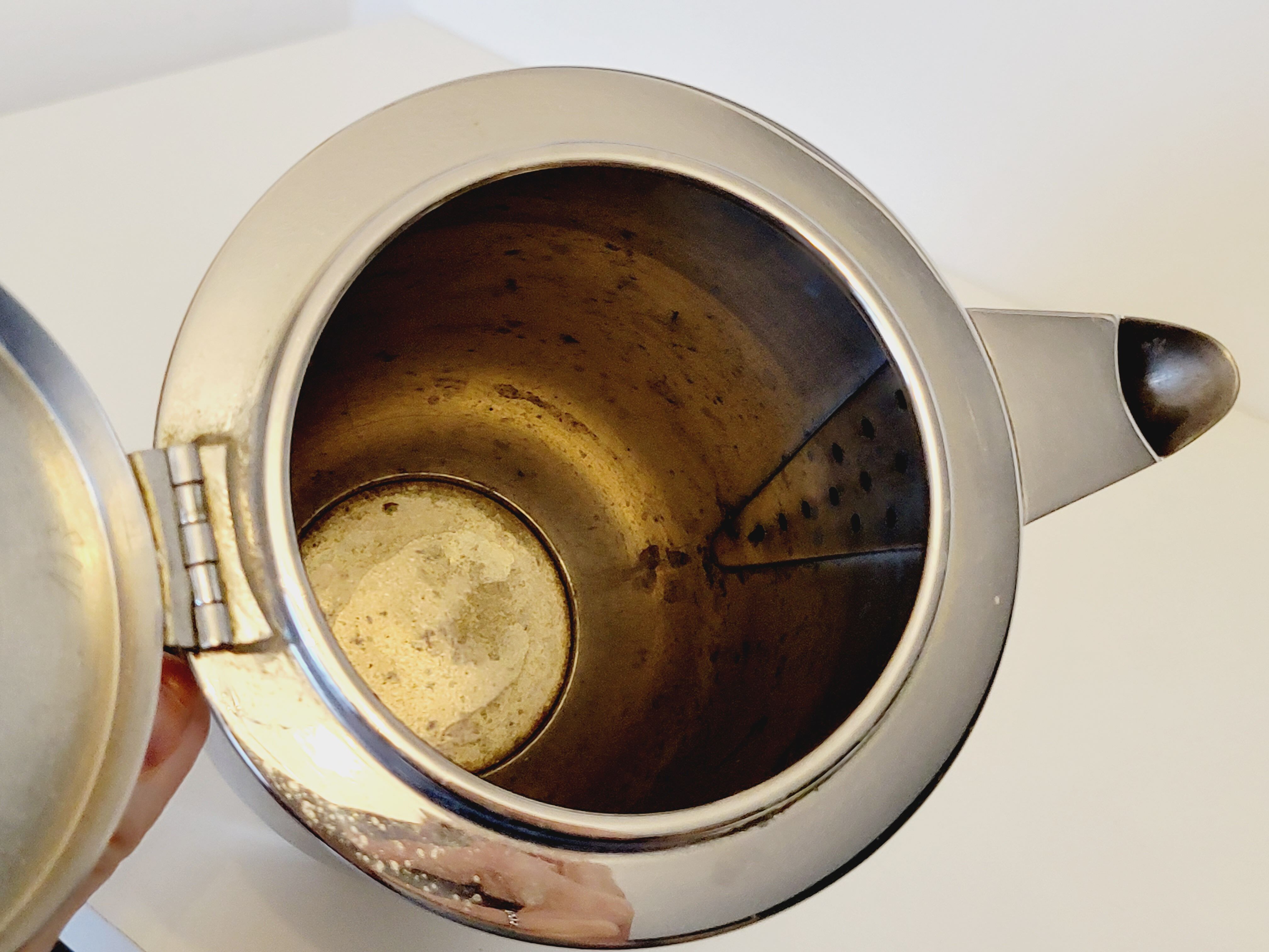 Old tea maker art deco metal and wood