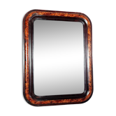Old Napoleon III mirror in ogee frame, all original 49x37 cm SB