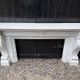 Large Charles X fireplace in white Carrara marble, 19th century.