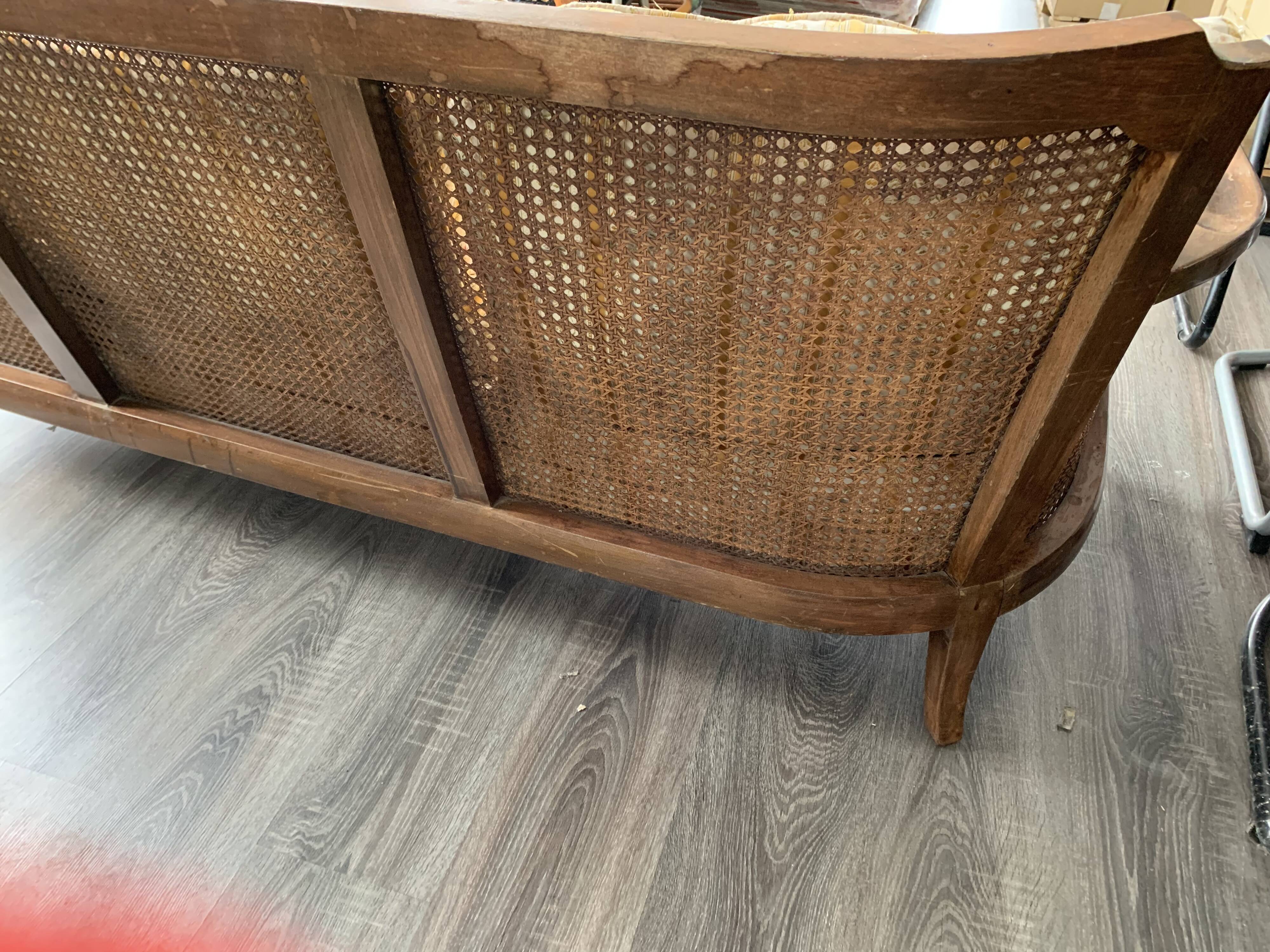 Wooden sofa and cannage