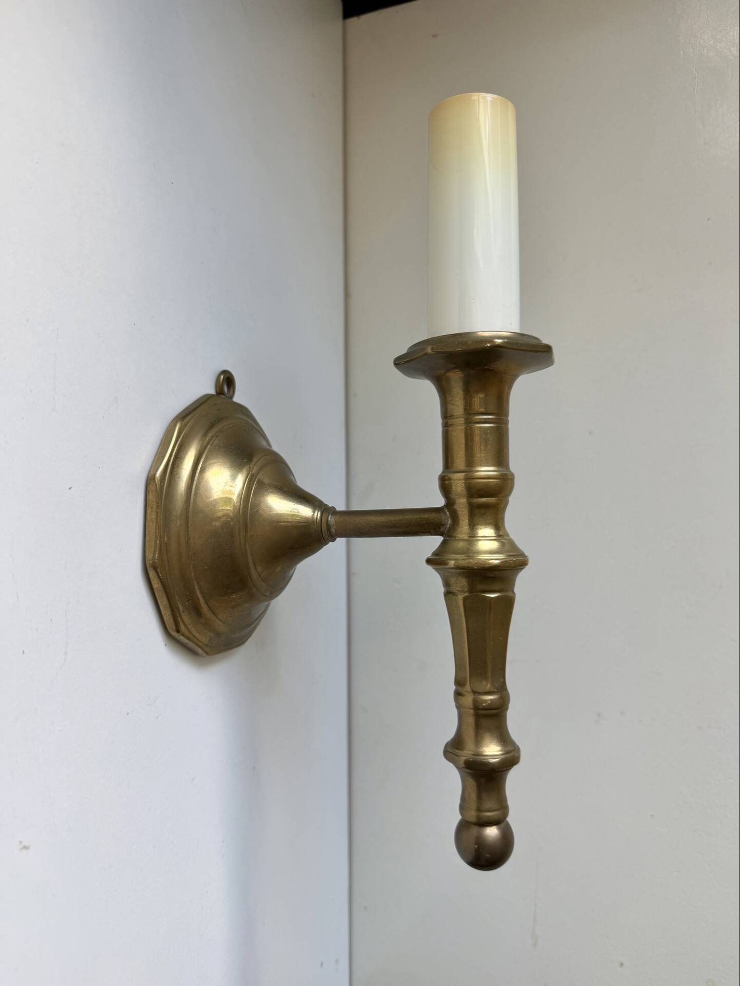 Pair of Solid Brass Antique wall lamps Sconces