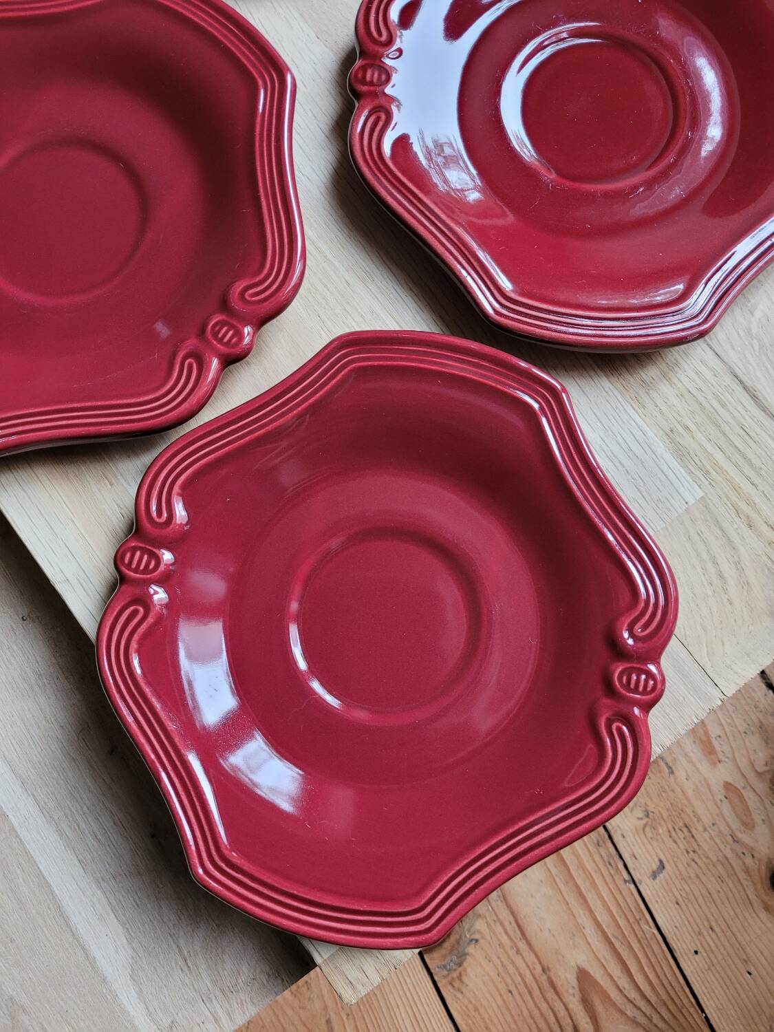 Set of 6 Provencal Earthenware Saucers Poët-Laval