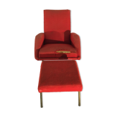 Armchair with ottoman, Italian