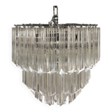 Lustre en verre de murano quadriedro transparent