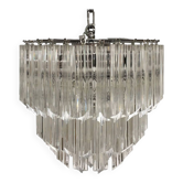 Lustre en verre de murano quadriedro transparent