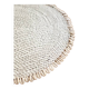 Large woven vegetable fiber placemat decorated with shells cowrie shells Bali