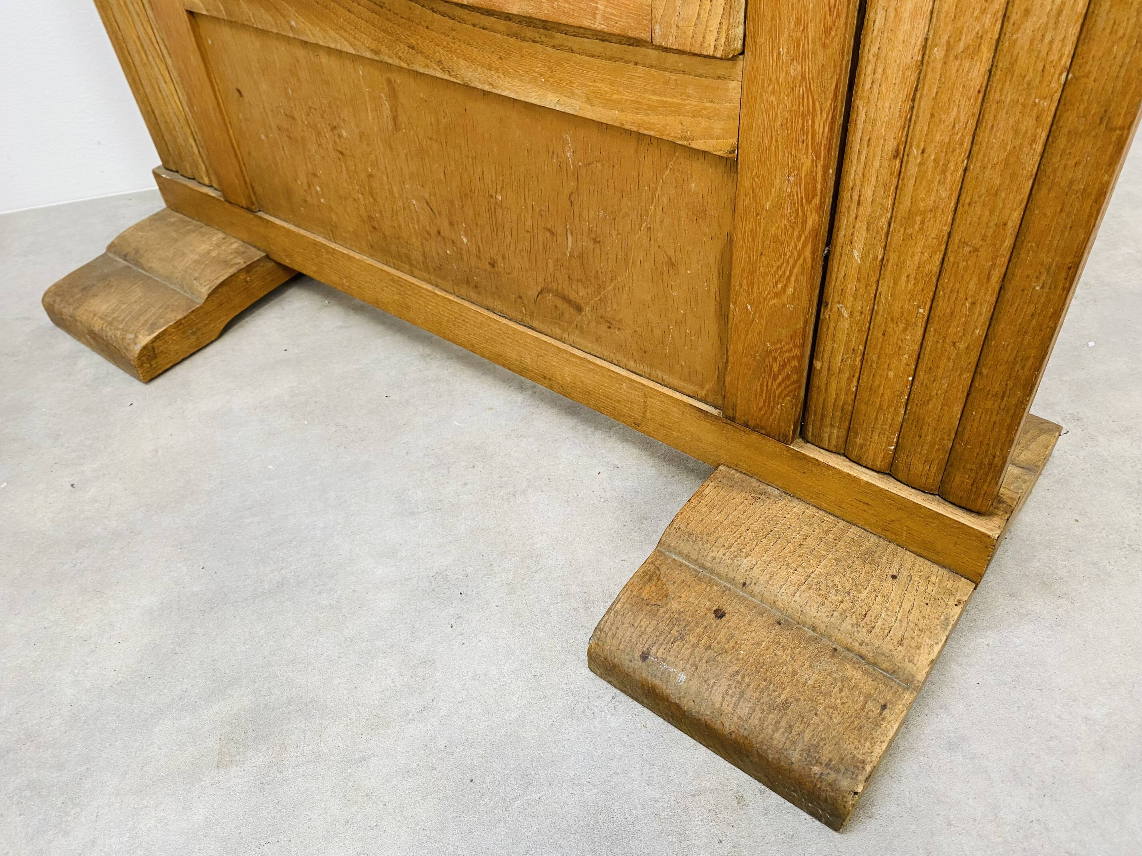 Mirror psyche art deco oak 1930