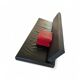 Martin Visser BR 02.7 / Sofa bed / ‘t Spectrum / 1980s / Black leather / red cushion