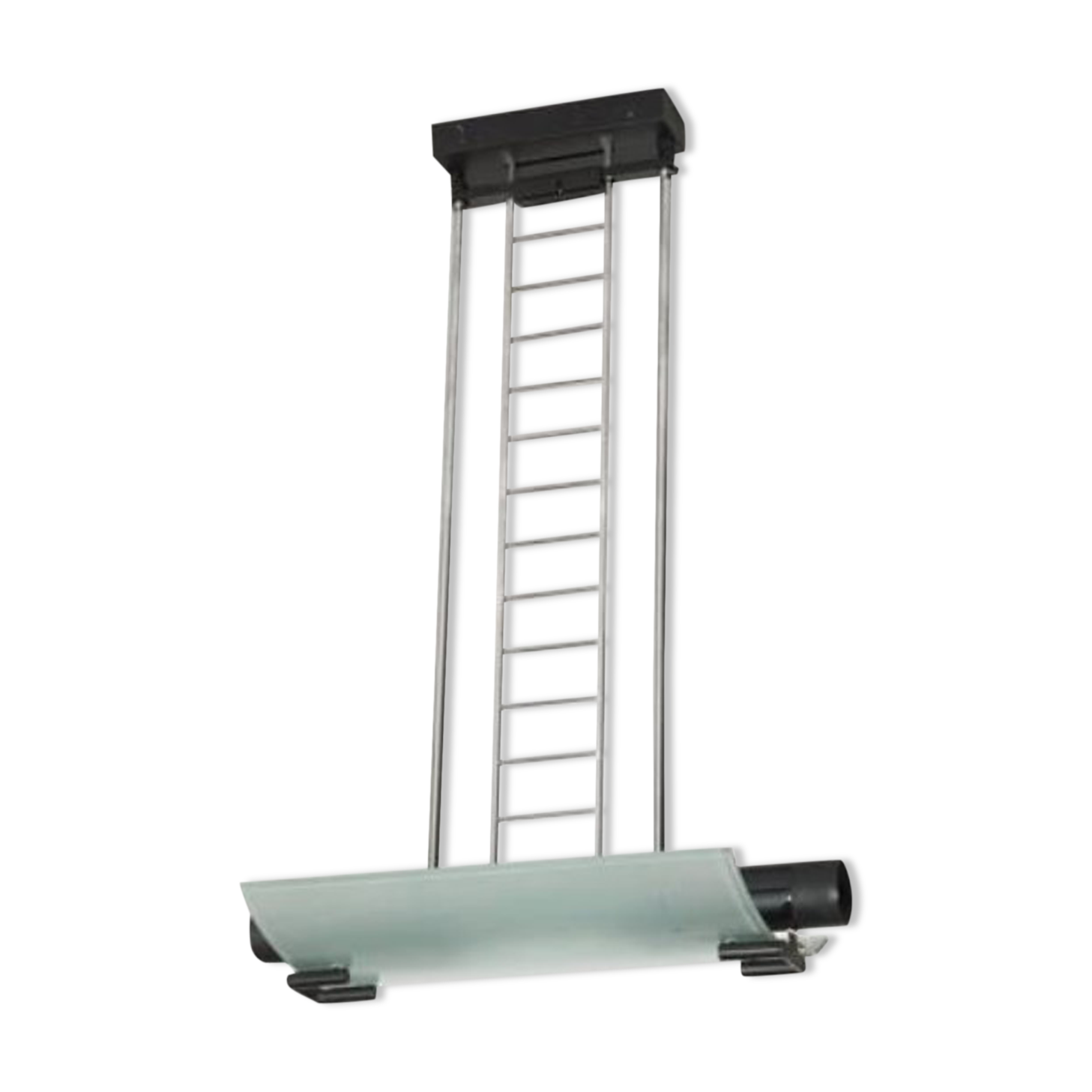 Suspension design in metal and frosted glass