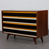 Yellow and black chest of drawers, model U-453, by Jiri Jiroutek, 1960