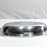 Gallia collection serving dish in silver metal