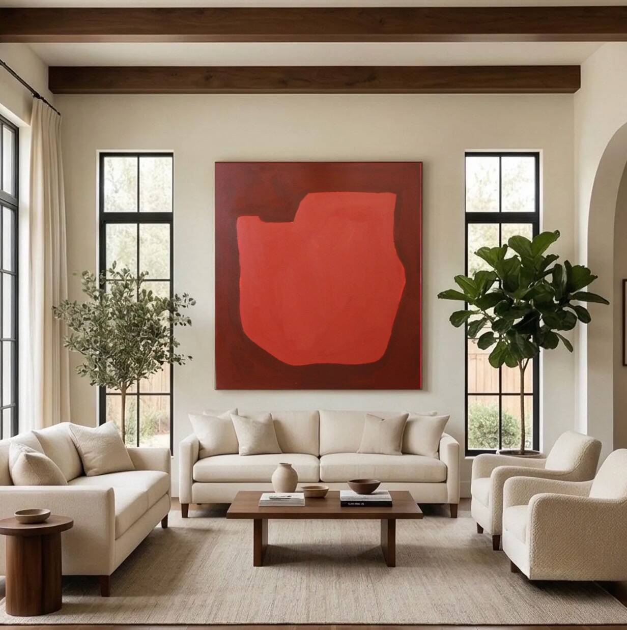 Toile signée "warm silence" 100x80cm