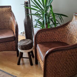 Rattan armchairs