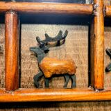 Miroir bois fer forgé animale