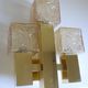 Vintage wall lamp Kalmar Austria, brass glass, 60s