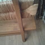 Bench with oak backrest